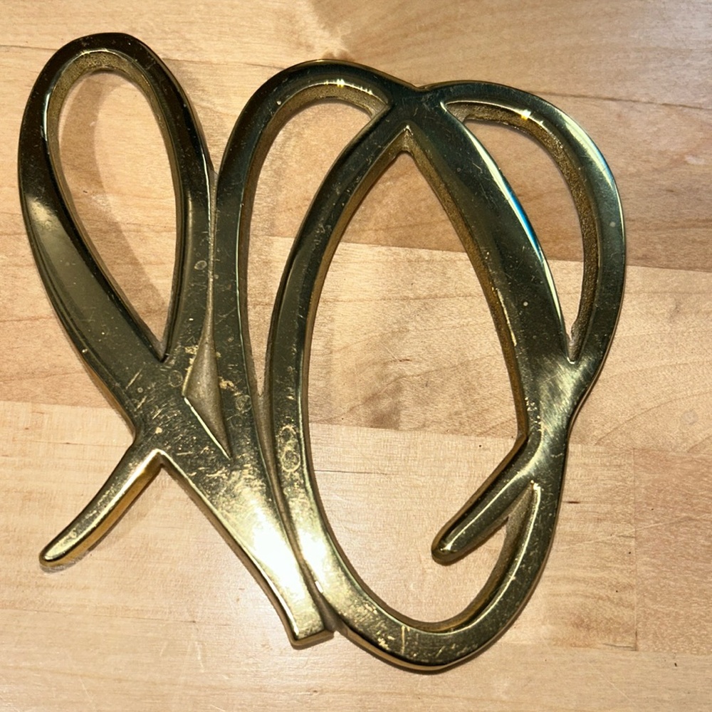 Virginia Metalcrafters 1950 Brass Trivet THE GREENBRIER CIPHER Model 10-20